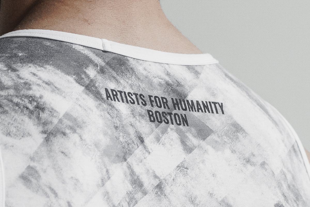 Nobull Artists For Humanity Men's Tank Tops White Black | Australia (MI0258)